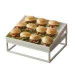 Supporto per vassoio - inclinato - bianco - 32,5 x 26,5 x 7cm - metallo - Leone