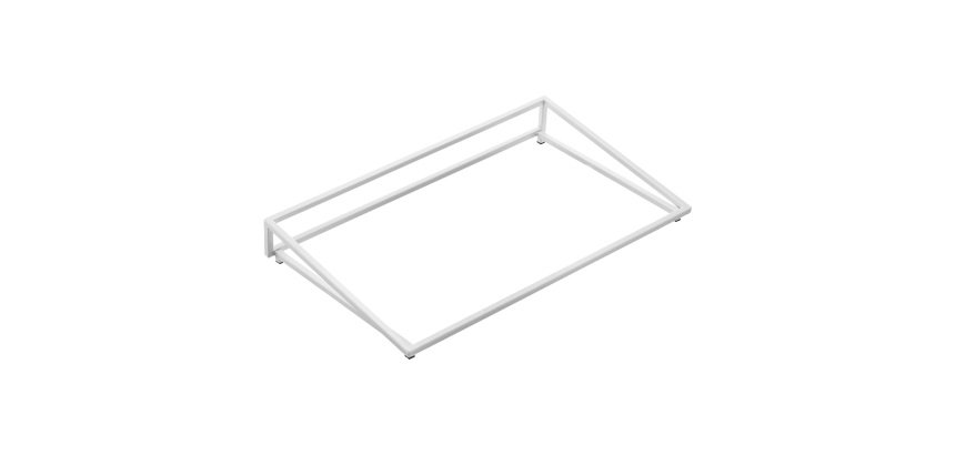 Supporto per vassoio - inclinato - bianco - 53 x 26,5 x 7cm - metallo - Leone