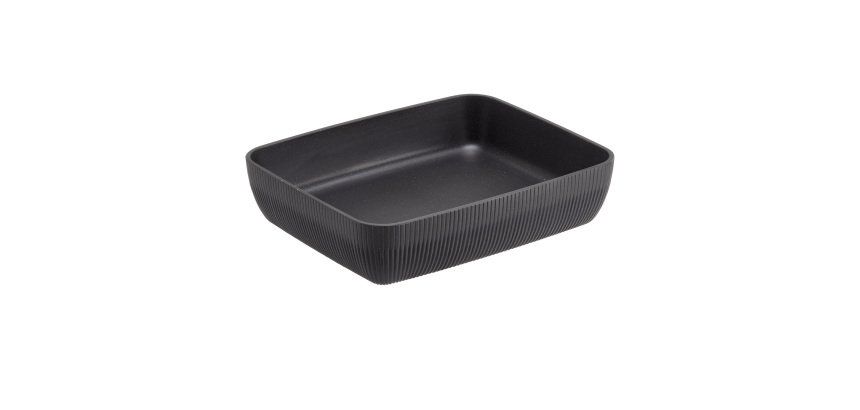 Vaschetta buffet Norway - antracite - 32,5 x 26,5 x 7,5cm - melamina - Leone