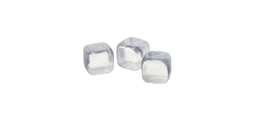 Cubetti refrigeranti - trasparenti - riutilizzabili - 4,5 x 4,5cm - Leone - conf. 10pezzi