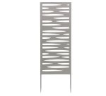 Pannello decorativo - metallo - 30 x 90 cm - grigio - Verdemax