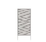 Pannello decorativo - metallo - 50 x 100 cm - grigio - Verdemax