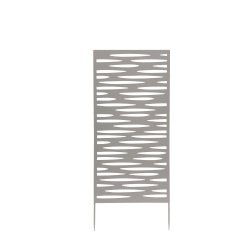 Pannello decorativo - metallo - 50 x 100 cm - grigio - Verdemax