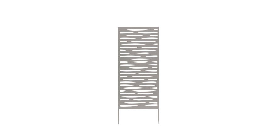 Pannello decorativo - metallo - 50 x 100 cm - grigio - Verdemax