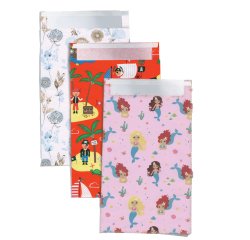 Sacchetto regalo - fantasie assortite - c/patella adesiva - 36 x 50 + 5 cm - carta - Rex Sadoch - conf. 2pz