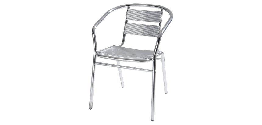 Sedia attesa - alluminio - 54 x 59 x 74 cm - Verdelook