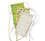 Sacchetto regalo - fantasie assortite - c/nastro rafia - 26 x 40 + 5 cm - carta - Rex Sadoch - conf. 3pz