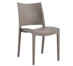 Sedia Flat - 56,5 x 44 x 81 cm - PP - tortora - Verdelook