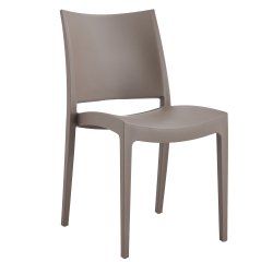 Sedia Flat - 56,5 x 44 x 81 cm - PP - tortora - Verdelook