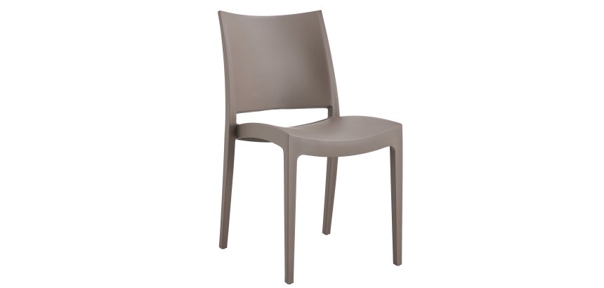 Sedia Flat - 56,5 x 44 x 81 cm - PP - tortora - Verdelook
