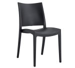 Sedia Flat - 56,5 x 44 x 81 cm - PP - nero - Verdelook