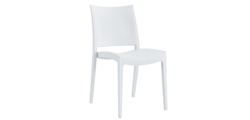 Sedia Flat - 56,5 x 44 x 81 cm - PP - bianco - Verdelook