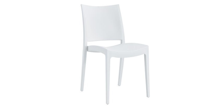 Sedia Flat - 56,5 x 44 x 81 cm - PP - bianco - Verdelook