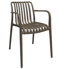 Sedia Nives - 56 x 42 x 81 cm - PP - tortora - Verdelook