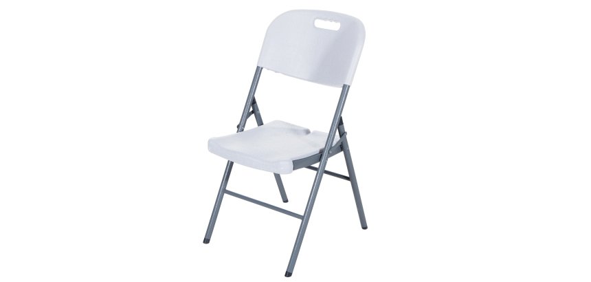 Sedia Slimmy - pieghevole - 43 x 44 x 79 cm - bianco - Verdelook