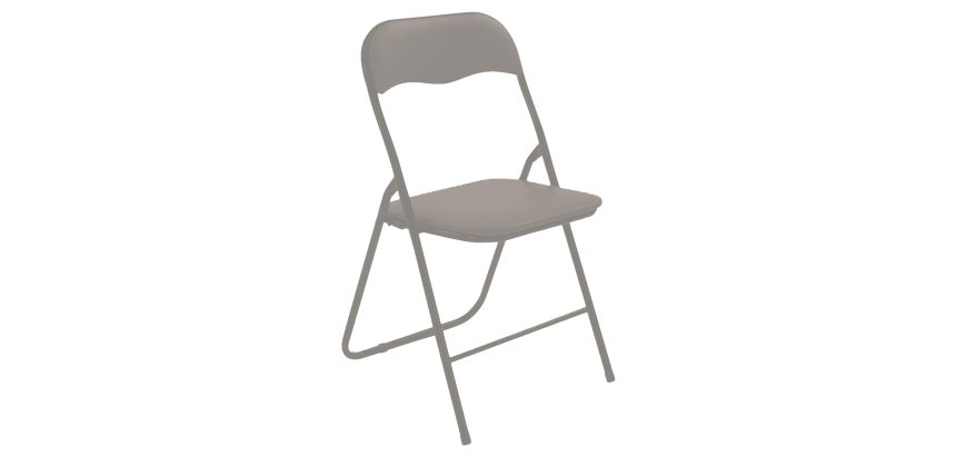 Sedia Slimmy - pieghevole - 43 x 44 x 79 cm - tortora - Verdelook