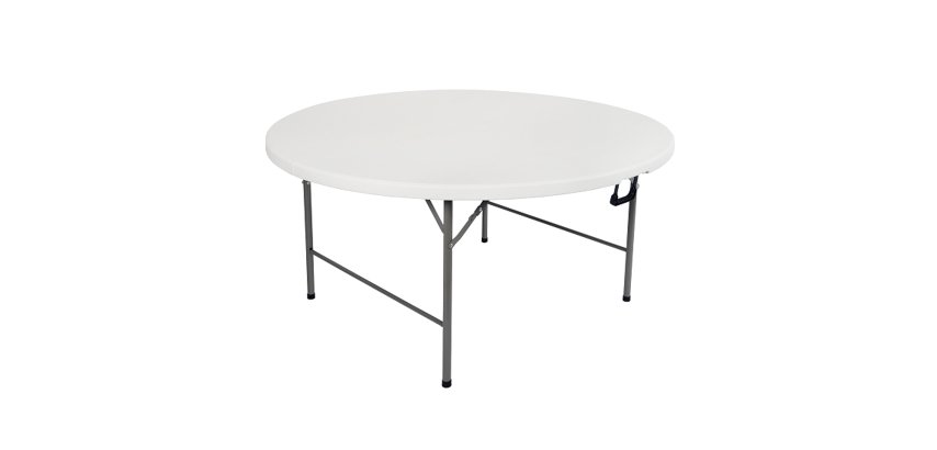 Tavolo rotondo - HDPE - diametro 150 x 74 cm - bianco - Verdelook