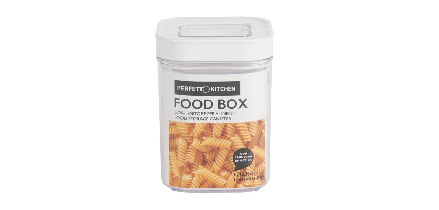 Contenitore alimentare Foodbox - 110 x 110 x 145 mm - 1,1 litri - ABS - Perfetto