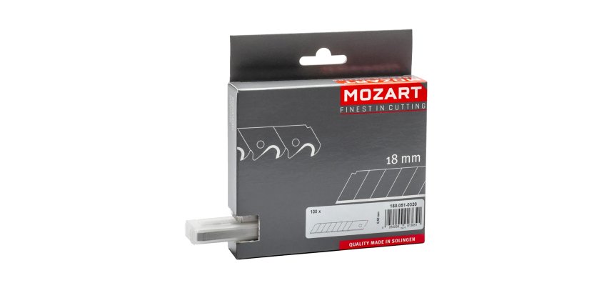 Lama a spezzare - 18 mm - rivestimento titanio - Mozart - conf. 10 pezzi