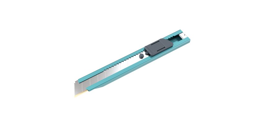 Cutter multiuso - in metallo - lama a spezzare 18mm - Uttil