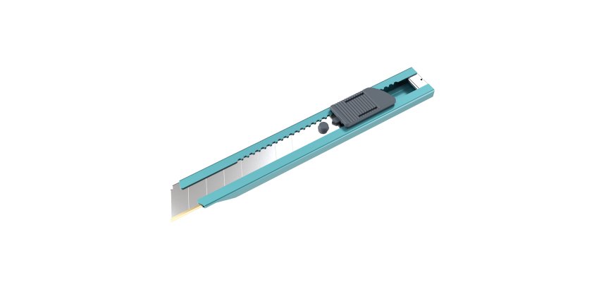 Cutter multiuso - in metallo - lama a spezzare 18mm - Uttil