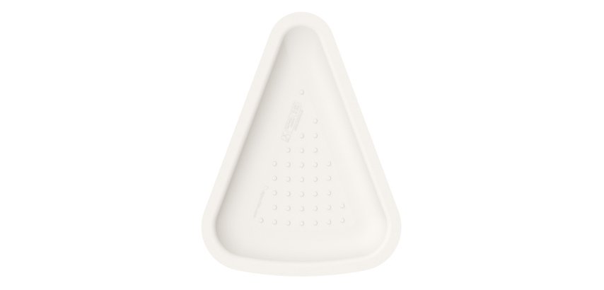 Vassoio pizza - 1/8 - 19 x 25 cm - bianco - Signor Bio - conf. 125 pezzi