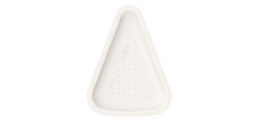 Vassoio pizza - 1/8 - 19 x 25 cm - bianco - Signor Bio - conf. 125 pezzi