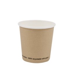 Bicchiere caffè - carta - 75 ml - avana - Signor Bio - conf. 50 pezzi