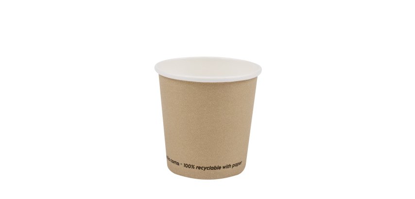Bicchiere caffè - carta - 75 ml - avana - Signor Bio - conf. 50 pezzi