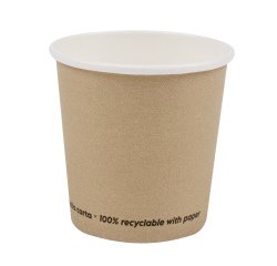 Bicchiere caffè - carta - 100 ml - avana - Signor Bio - conf. 50 pezzi