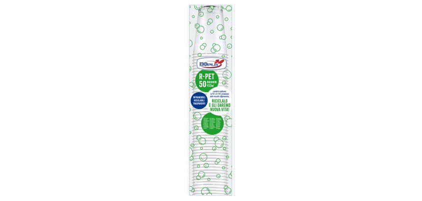 Bicchiere - trasparente - rPET - 300 ml - Dopla - conf. 50 pezzi