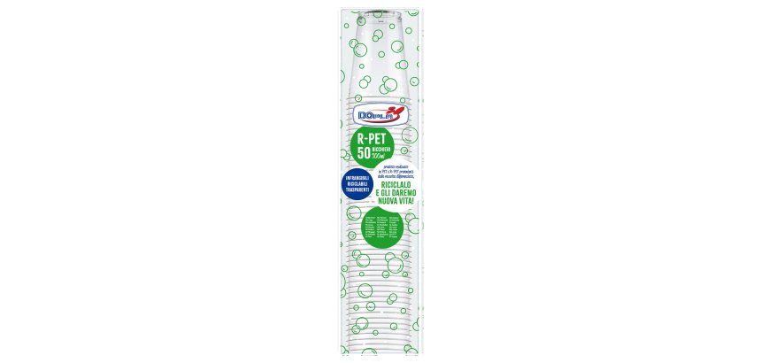 Bicchiere - trasparente - rPET - 400 ml - Dopla - conf. 50 pezzi