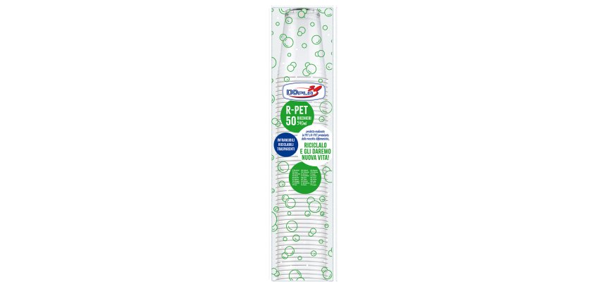 Bicchiere - trasparente - rPET - 500 ml - Dopla - conf. 50 pezzi