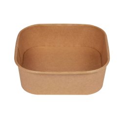 Bowl quadrata - 900ml - 17 x 17 cm - avana - Signor Bio - conf. 50 pezzi