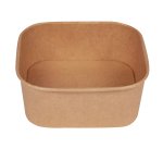 Bowl quadrata - 1200ml - 17 x 17 cm - avana - Signor Bio - conf. 50 pezzi