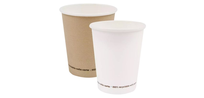 Bicchiere - carta - 250 ml - avana - Signor Bio - conf. 50 pezzi