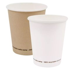 Bicchiere - carta - 350 ml - avana - Signor Bio - conf. 50 pezzi