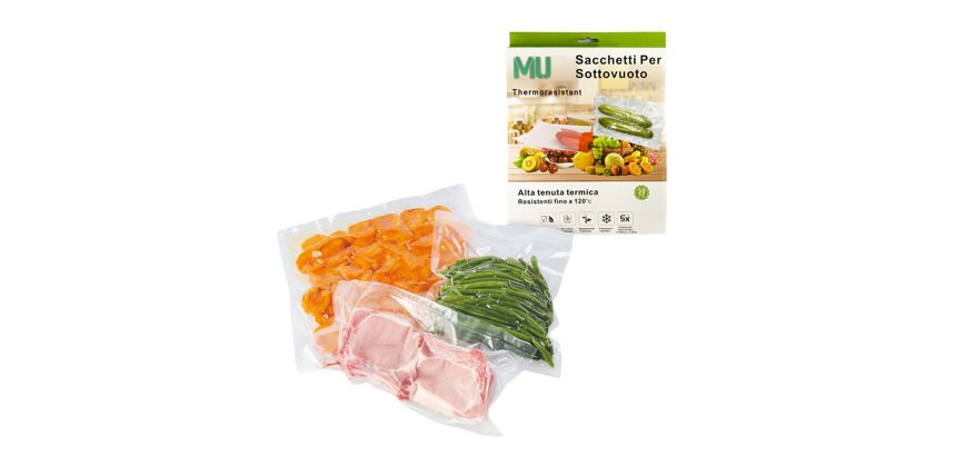 Sacchetto per sottovuoto - termoresistenti - 25 x 30 cm - Mulin - conf. 30 pezzi