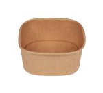 Bowl quadrata - 600ml - 13 x 13 cm - avana - Signor Bio - conf. 50 pezzi