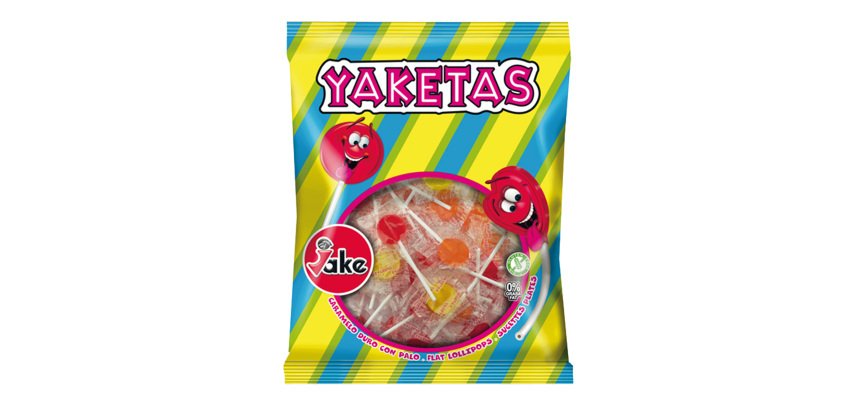 Lecca lecca piatto Yaketas - gusti assortiti - busta da 150 pezzi