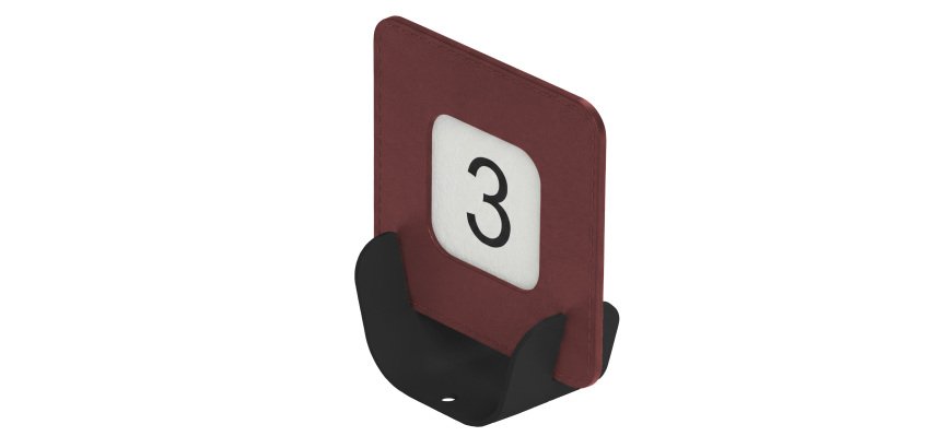 Segnaposto Talk porta QR code - 10 x 4 x 11,5 cm - bordeaux - Stilcasa