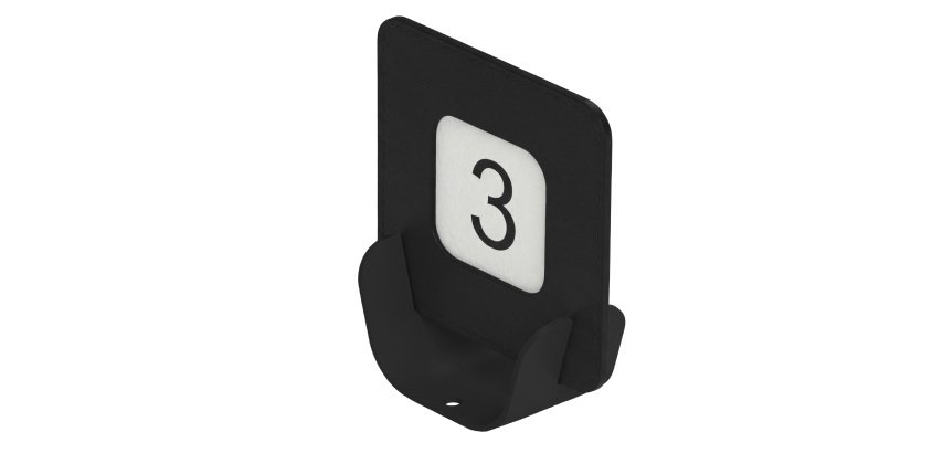 Segnaposto Talk porta QR code - 10 x 4 x 11,5 cm - nero - Stilcasa