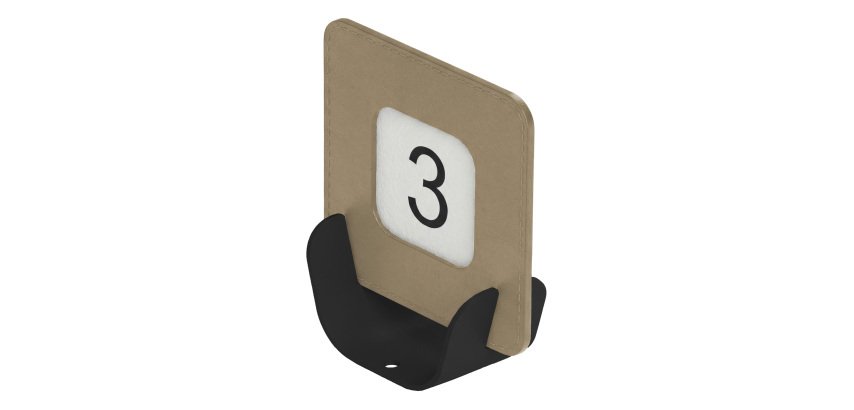 Segnaposto Talk porta QR code - 10 x 4 x 11,5 cm - beige - Stilcasa