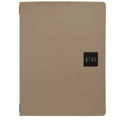 Porta menù Talk - 3 inserti doppi inclusi - A4 - 24,3 x 31,6 cm - beige - Stilcasa