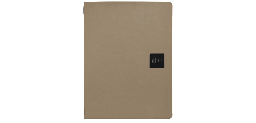 Porta menù Talk - 3 inserti doppi inclusi - A4 - 24,3 x 31,6 cm - beige - Stilcasa