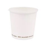 Bicchiere caffè - carta - 75 ml - bianco - Signor Bio - conf. 50 pezzi