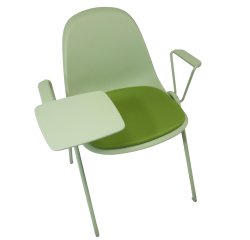 Seduta attesa Bolla - con braccioli fissi e tavoletta - verde - Unisit