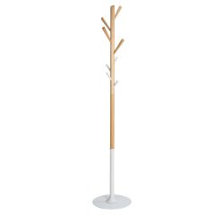 Appendiabiti - Ø35,5 x H175 cm - legno - bianco - Alba