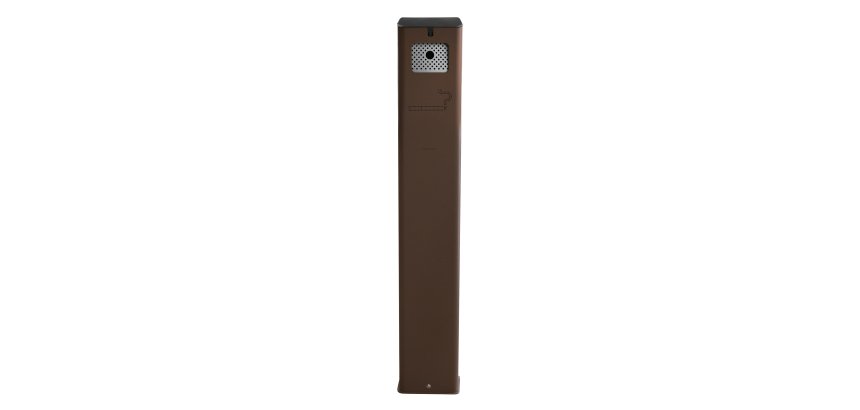Posacenere da terra - acciaio - 17,5 x 10,5 x 106 cm - 2 L - corten - Stilcasa