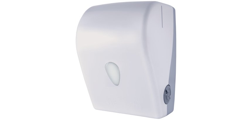 Dispenser asciugamani in rotolo Stileco - 24 x 24 x 32,5 cm - ABS - bianco - Medial